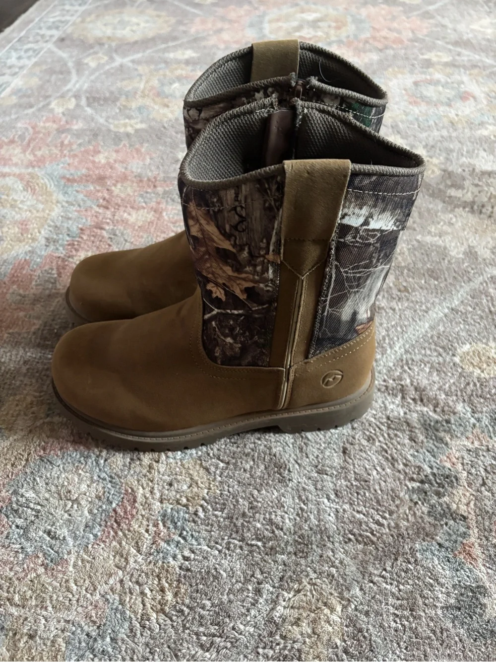 Magellan Brown Tactical-Style Boot with Fabric Shaft